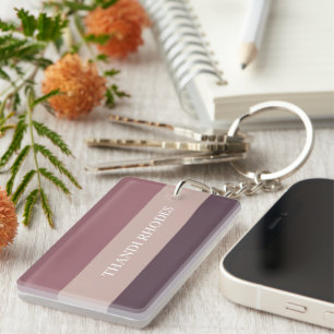 Blush stripes colour palette monogram keychain