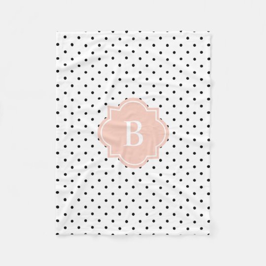 Blush Swiss Dots | Monogram Fleece Blanket
