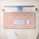 Blush | Terracotta Boho Heart Themed Pattern Name Desk Mat<br><div class="desc">Shades of blush and terracotta abound in this boho heart-themed pattern design.  Simply add name and you are all set.  This design is great for birthdays,  bridal favours,  friends,  Valentine's Day,  and just because!  Composite pattern design by Holiday Hearts Designs.</div>