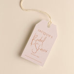 Blush & Terracotta Bridal Shower Gift Tag<br><div class="desc">A bridal shower gift tag enclosure to match our "Boho Colours | Brunch & Bubbly Bridal Shower" collection. The front of these tags features the bride's name with a space for the guest to write their name. On the back, there is a custom message. Feel free to message me with...</div>