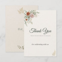 Blush Terracotta Eucalyptus Thank You Card