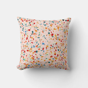 Blush Terrazzo Throw Pillow