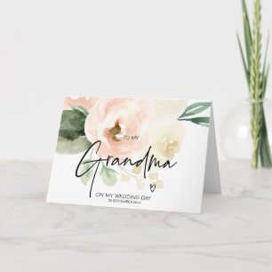 Blush To My Grandma My Wedding Day Grandmother Card