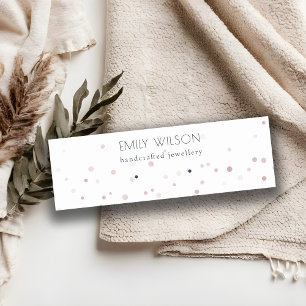 Blush Watercolor Confetti Stud Earring Display Mini Business Card