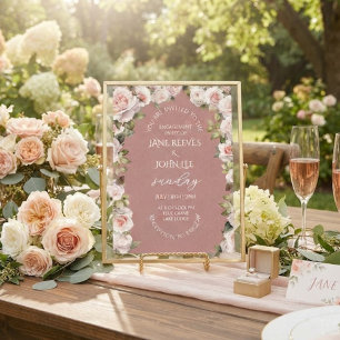 Blush Watercolor Floral Engagement Party Invitation