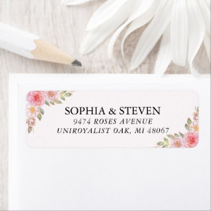  Blush Watercolor Florals with Gold Accents Weddin