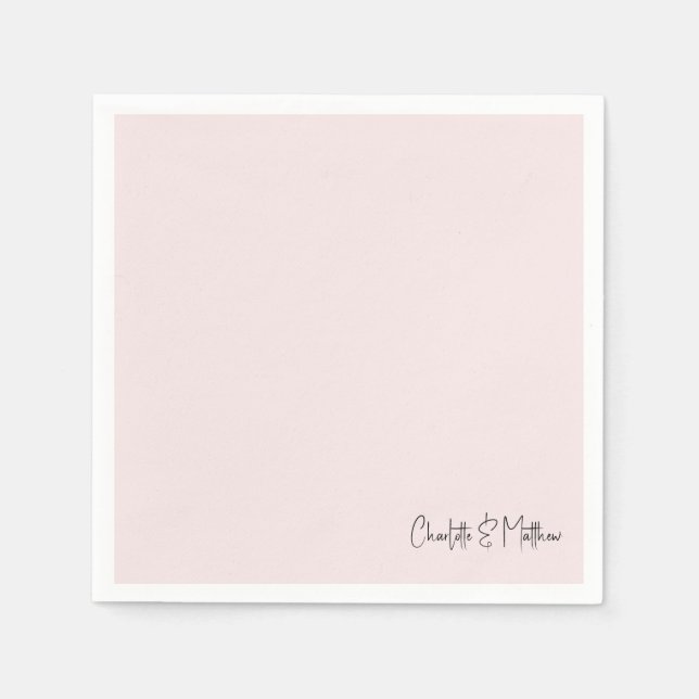  Blush Wedding Cocktail  Napkin (Front)