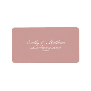 Blush Wedding Return Address Labels