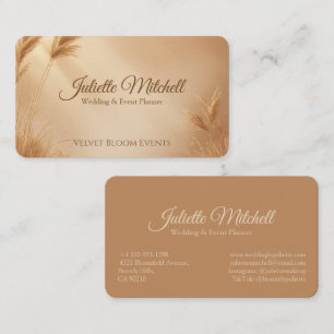 Blush Wheat Wedding & Event Planner Business Card