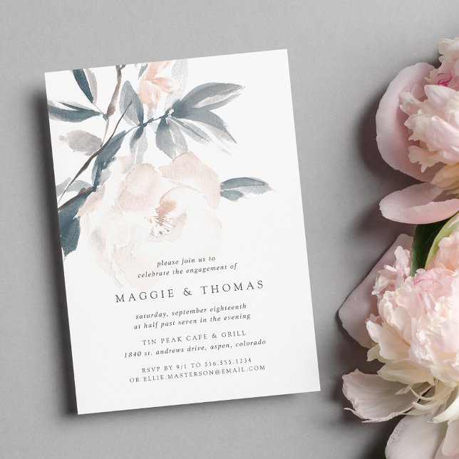 Blush Whisper Engagement Party Invitation (Creator Uploaded)