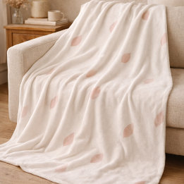 Blush Whisper Petals Fleece Blanket