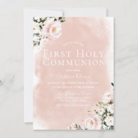 Blush White Flowers First Holy Communion