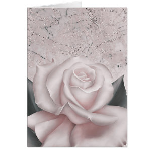 Blush White Rose Glam Modern Marble Shabby Chic