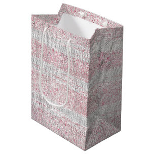 Blush White Sparkle Birthday Medium Gift Bag