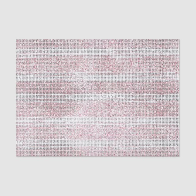 Blush White Sparkle Birthday Tissue Paper (Front)