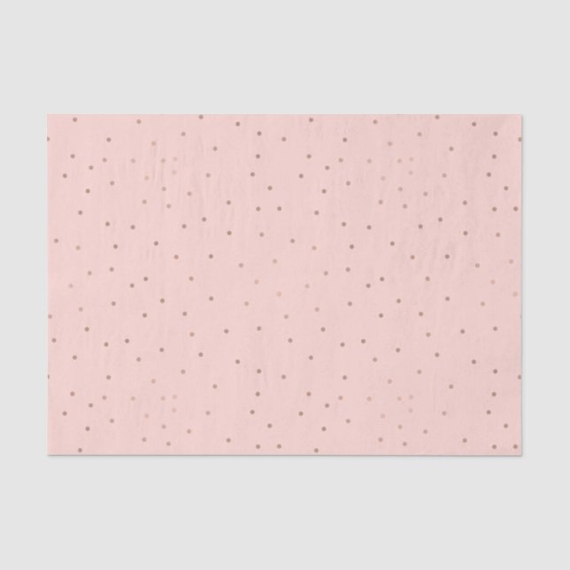 Blush with Rose Gold Polka Dot Tissue Paper (Front)