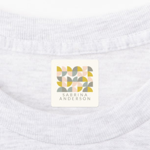 Blush Yellow and Grey Geometric Personalized