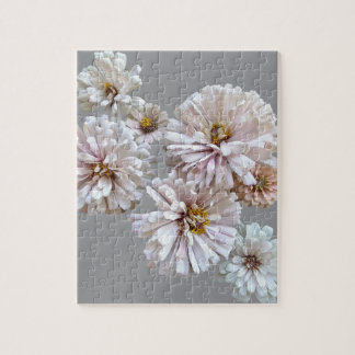 Blush Zinnia Collage Puzzle