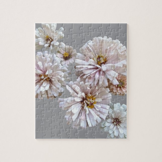 Blush Zinnia Puzzle (Vertical)
