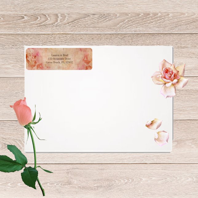Blushed Floral Vintage Address Label (Creator Uploaded)