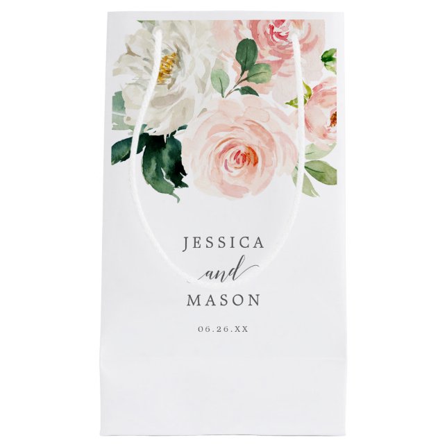 Blushing Blooms Hotel Wedding Gift Bag (Front)