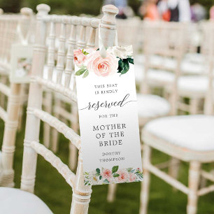Blushing Blooms Reserved Seat Tag Template