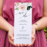 Blushing Blooms Trifold Wedding Program Photo<br><div class="desc">Use this design for a Z fold or Tri-fold Wedding Program. Perfect for longer ceremonies! Easily edit this program with all of your wedding information!</div>