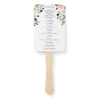 Blushing Blooms Wedding Program Fan