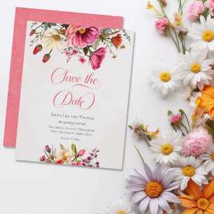 Blushing Blooms Wedding Save The Date