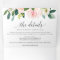 Blushing Blooms Wedding Tri-Fold Invitations RSVP