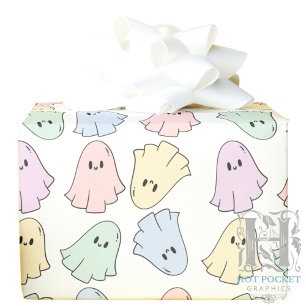 Blushing Boos Ghost Gift Wrapping Paper