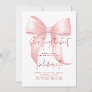 Blushing Bow A Chic Bridal Shower Invitation