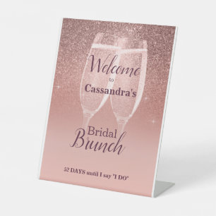 Blushing Bridal Brunch Pedestal Sign