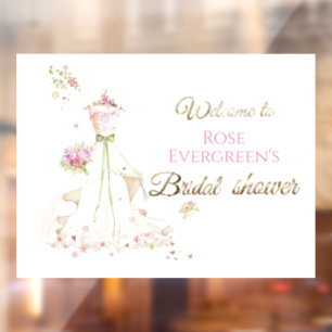 Blushing Bride in Bloom Bride to Be Window Cling