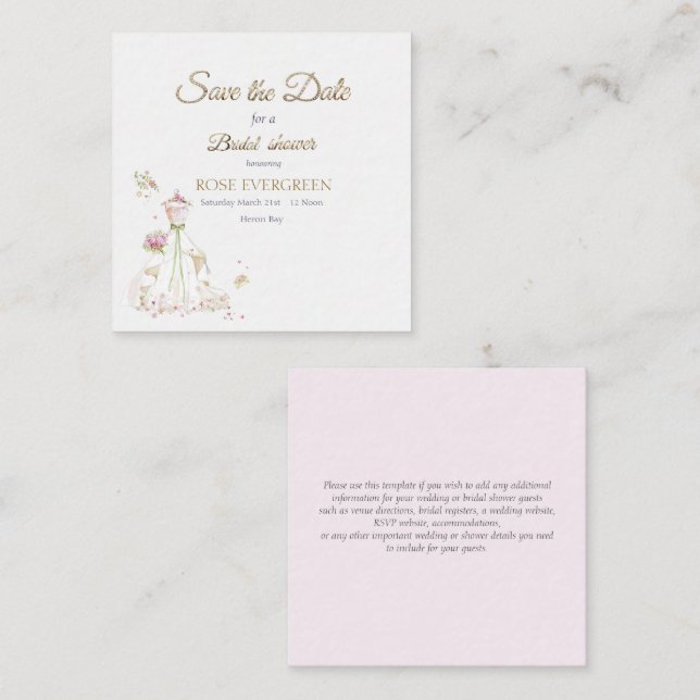 Blushing Bride in Bloom Enclosure Card (Front/Back)