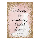 Blushing Glitter Bride Dress Bridal Shower Welcome