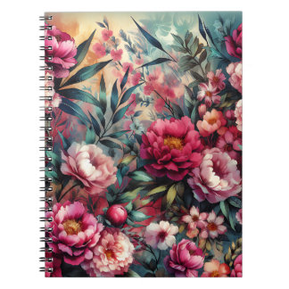 Blushing Peony Garden Notebook
