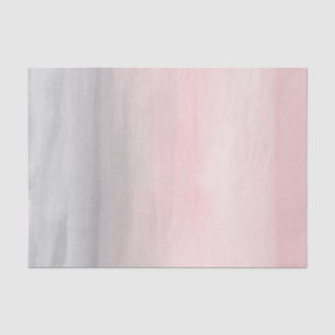 Blushing Pink Grey Modern Watercolor Ombre Chic Tissue Paper