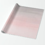 Blushing Pink & Grey Modern Watercolor Ombre Glam Wrapping Paper<br><div class="desc">custom wrapping paper</div>