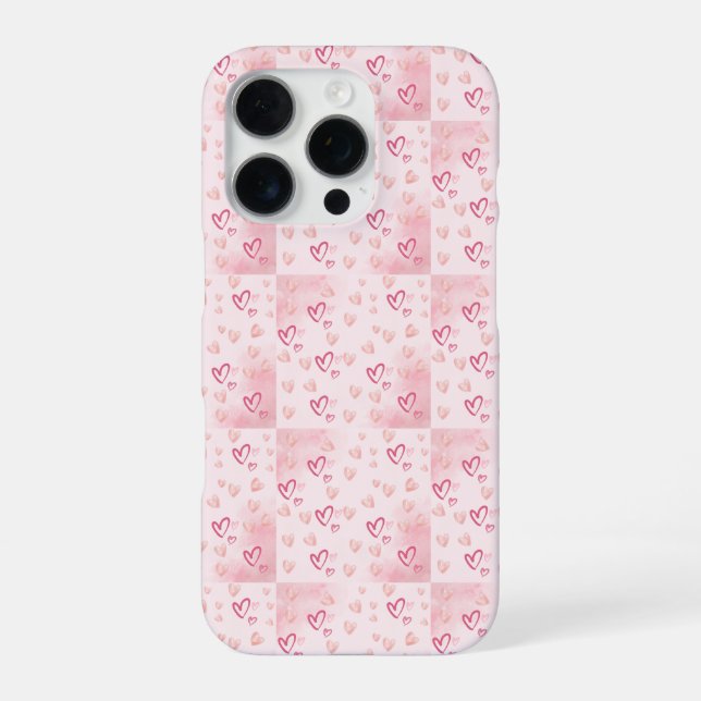 Blushing Pink Hearts  iPhone Case (Back)