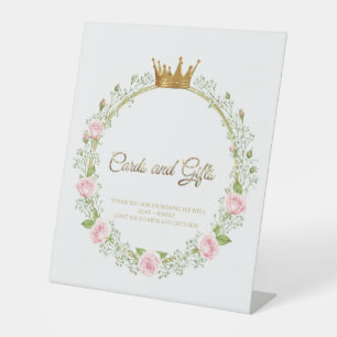 Blushing Romance: Pink Roses & Baby’s Breathe Pedestal Sign