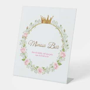 Blushing Romance: Pink Roses & Baby’s Breathe Pedestal Sign