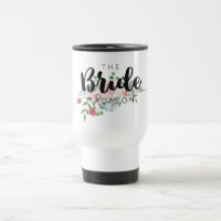 Blushing Rose Watercolor Floral Wedding Bride