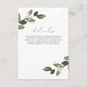 Blushing Sprigs Details with Pink Back Enclosure Card