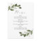 Blushing Sprigs Menu Card with Pink Back