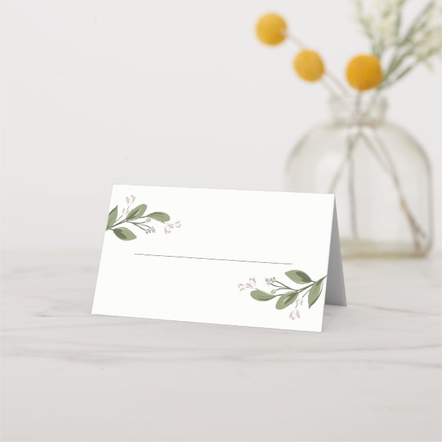Blushing Sprigs, Place Cards (Front)