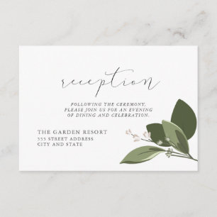 Blushing Sprigs Reception Invitation