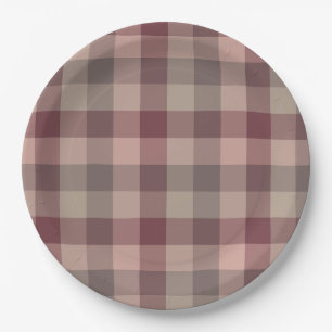 Blushwood plaid paper plate