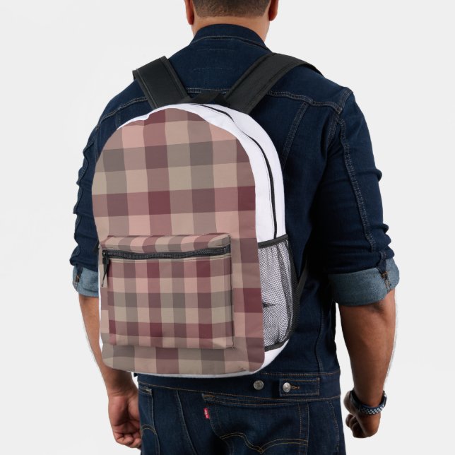 Blushwood plaid printed backpack (Insitu (Model))