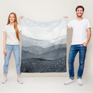 Blustering Grey Valley Fleece Blanket